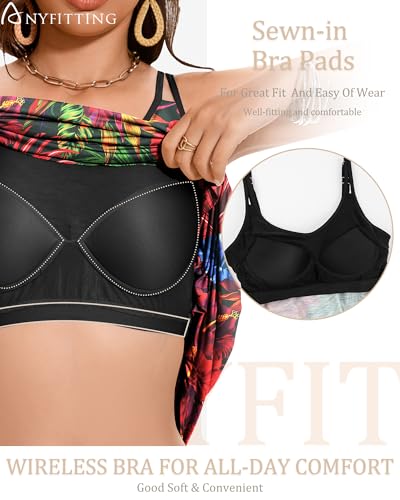 ANYFITTING Built in Bra Summer Dresses for Women 2025 Midi Flowy Hawaiian Casual Dress with Pockets Floral Sundresses2