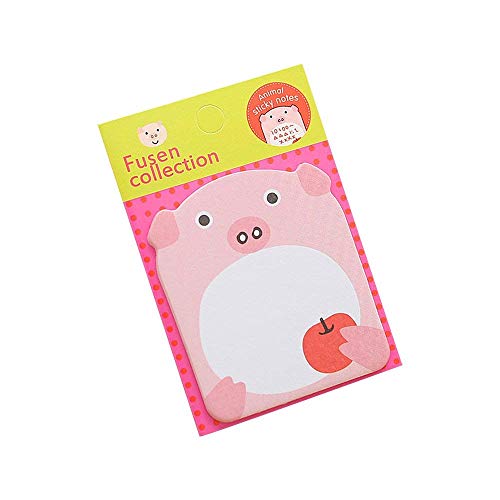 Sticky Notes, 8-Packs Self Sticky Notes , Creative Self-Stick Notes Colorful Super Sticky Notes, Memo Notes for Students, Home, Office -Easy Post and Use (Pig)