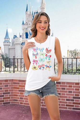 MNLYBABY Magic Tank Top Women Magical Princess Bow Shirt Magic Kingdom Princess Sleeveless Summer Family Holiday Trip Tops — view 6