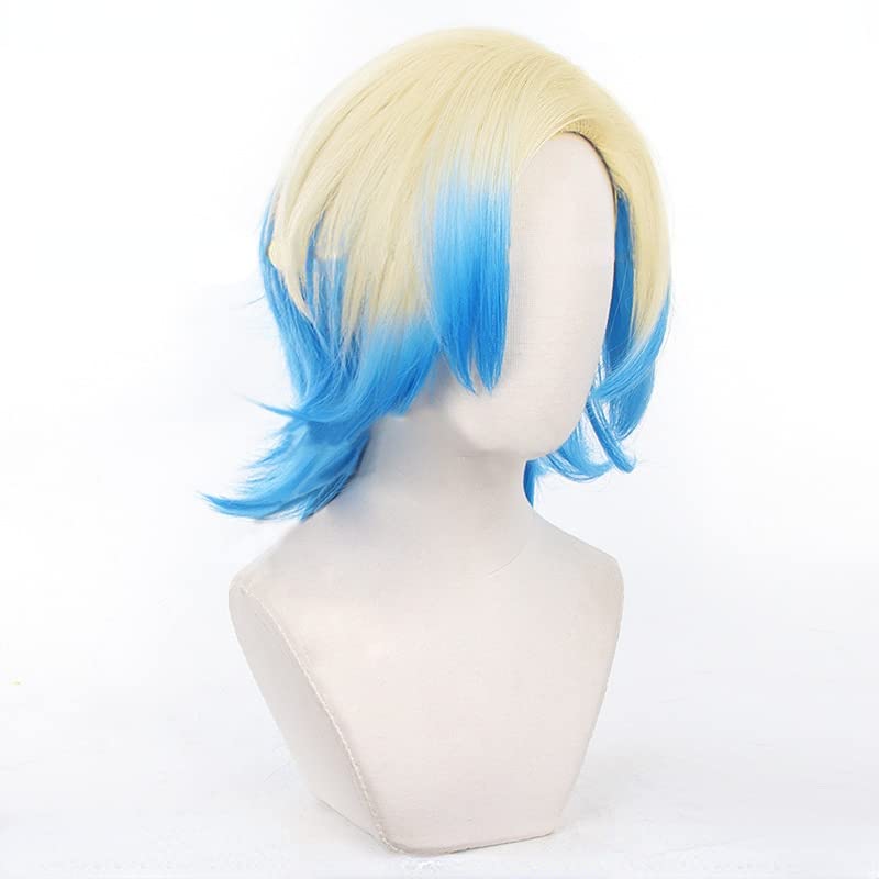 Blue Lock Michael Kaiser Cosplay Wig Heat Resistant Synthetic Wigs for Halloween Costume Party Role Play+Wig Cap