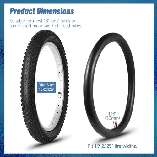 18/20 inch Bike Tire,2 Pack 18×2.125“/20×2.125” Bike