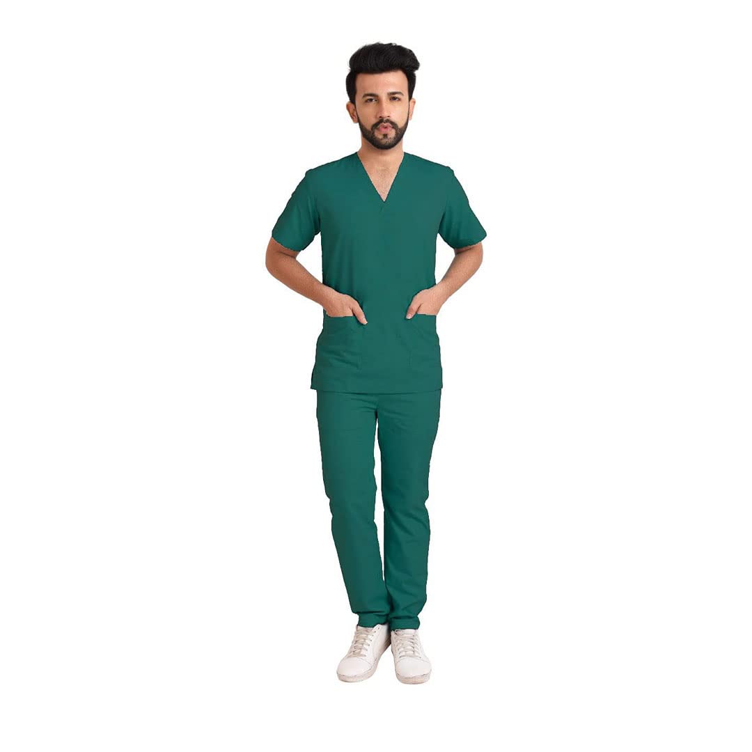 SSS Medical Scrubs for Doctors Men Women Professional Scrub Suit for Doctors Nurses OT Dress Shirt, Pant Hospital Scrub - Green (Large) (B0BPXRF2CT) Amazon Price History, Amazon Price Tracker