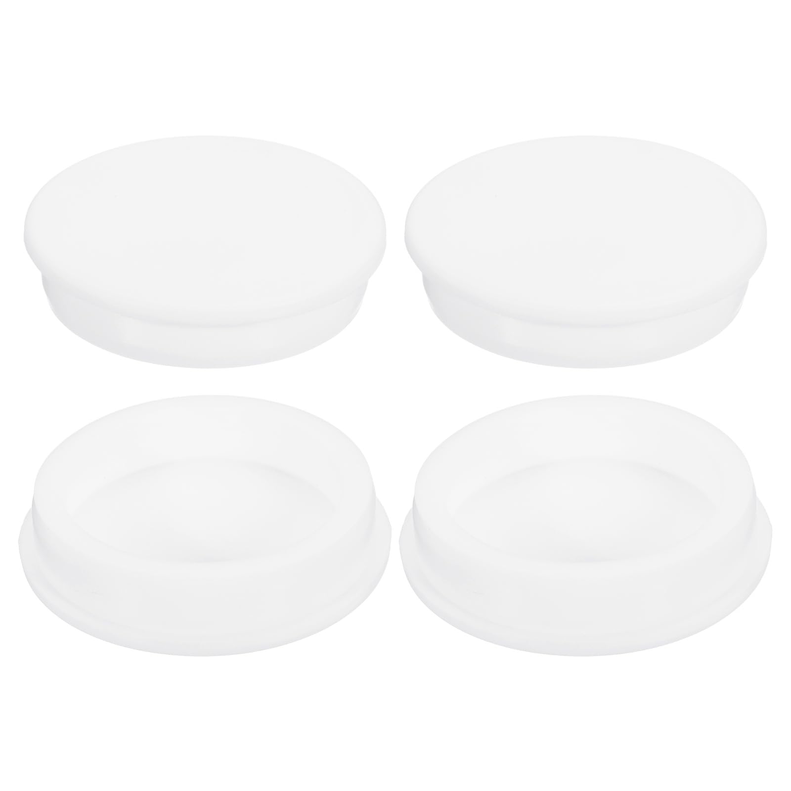 sourcing map 4Pcs Silicone Hole Plug 66.3mm, White High Temp T Type Rubber Stoppers for 65-66mm Hole, Waterproof Button Hole End Covers for Powder Coating, Sealing Plugs, Pipe Holes