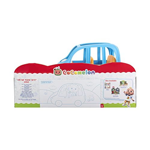 Bandai - CocoMelon - Familienauto+1 JJ-Figur - Fahrzeug, das den Song „Are we there yet“ (auf Englisch) und 1 JJ-Figur 7 cm spielt - WT0104