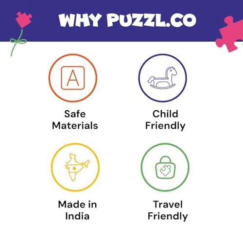 Image of Set of 4 Wooden Jigsaw Puzzles for Toddlers 2+ | 9 Chunky Pieces Each | Vegetable Theme Educational Puzzle | Montessori-Inspired Toy for Fine Motor Skills & Cognitive Development