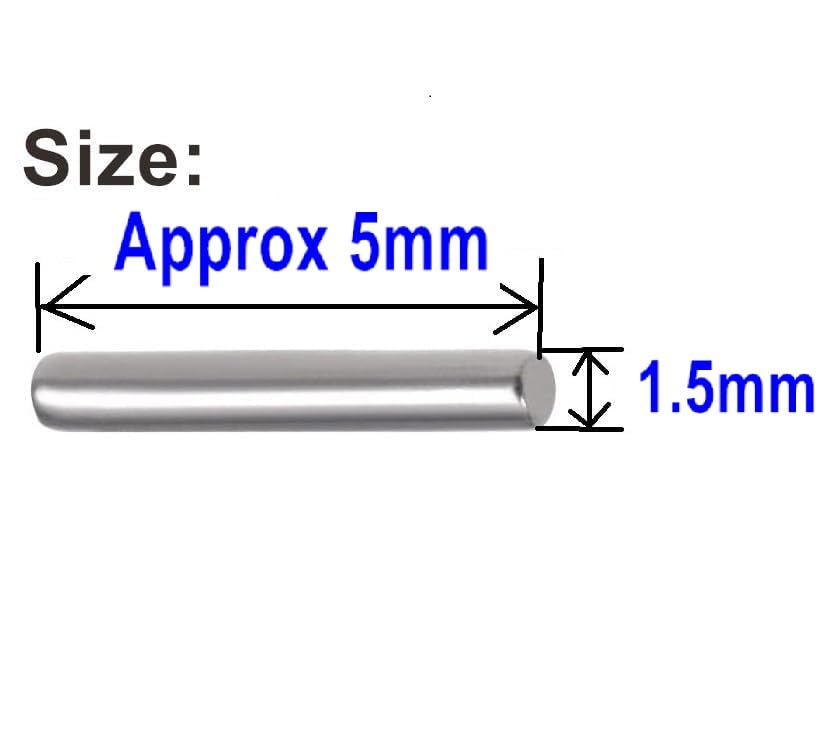 50Pcs ZQToday 1.5x5mm Dowel Pin Hex Wheel Hub Nut Pins Hinge pin Compatible with Axial SCX24 Deadbolt JLU Gladiator Bronco FMS FCX24 1/24 RC Crawler Car,TRAXXAS 1/18 HSP 1/18 YDT815-17