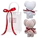 Ropniik 2Piezas Bonito Oso En Forma De Toalla Bolso PVC Transparente Super Coral Vellón Mano Toalla De Baño Toalla De Baño Regalo De Invitados De La Boda, Bendición