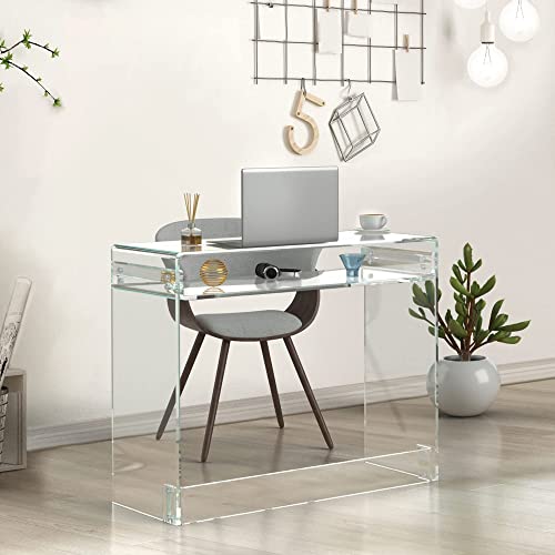 Stauber Best Acrylic Desk (Waterfall Style: 34" W X 16" D X 30" H) #TOP1