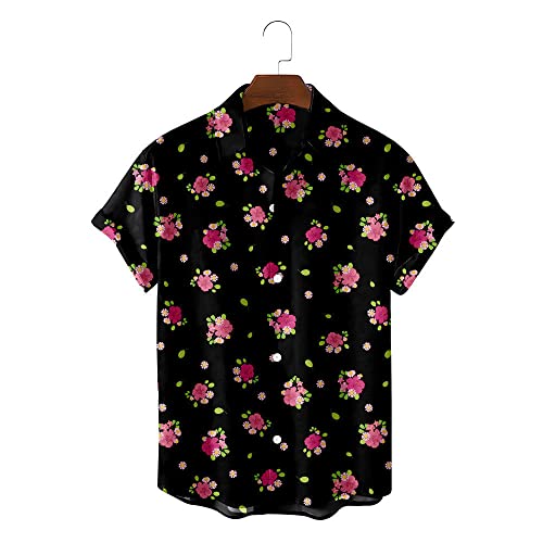 Chemise hawaïenne à manches courtes pour hommes en textile respirant séchage rapide