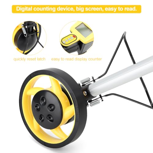 Entfernungstrecken Messrad 0-99999.9m Messrad Meterzähler Messwerkzeug zur genauen Messung von Linien Flächen Messgerät Entfernung