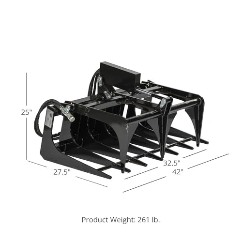 Titan Attachments TOROGRPL 42 Inch Mini Skid Steer Root Grapple Bucket thumb #7