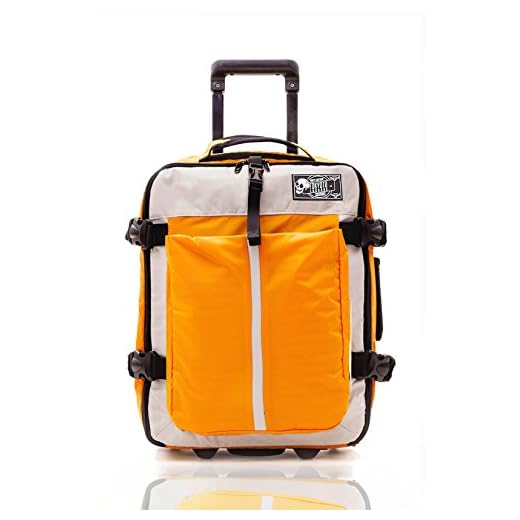 Maleta de Cabina Equipaje de Viaje de Mano Maleta Blanda de Nylon Duffel para Ryanair Easyjet 55x35x20 Trolley Juvenil by TOKYOTO Luggage 52cm Sof Yellow