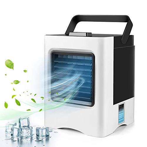 ZSLD Refroidisseur d'air Personnel - Mini Ventilateur Rechargeable USB Humidificateur, Mode De Refroidissement Et De Chauffage Silencieux, Ventilateur De Climatiseur pour Bureau À Domicile Cover