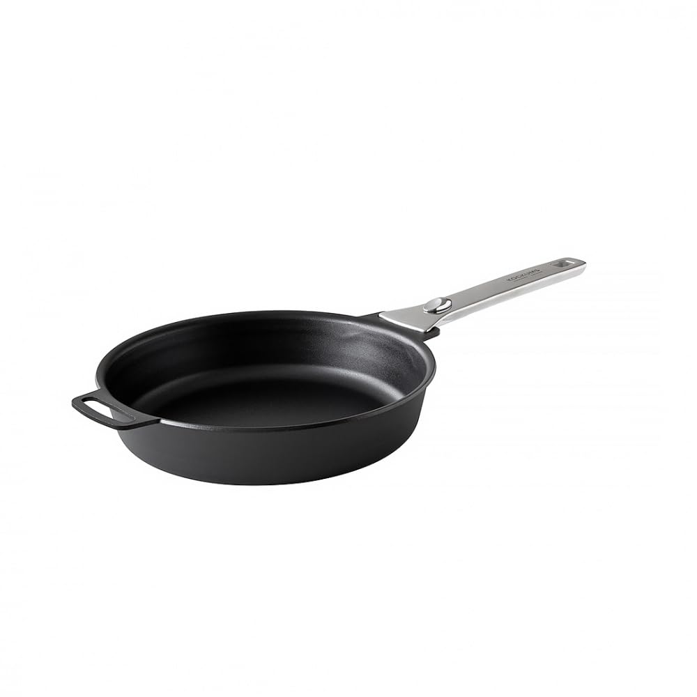 Kockums Jernverk Bratpfanne Kohlenstoffstahl 28 cm Karbonstahl Carbonstahl. Abnehmbarer Griff - Braten & Backen. Induktion, Ceranfeld, Gas, Backofen. PFAS-frei, Made in Sweden