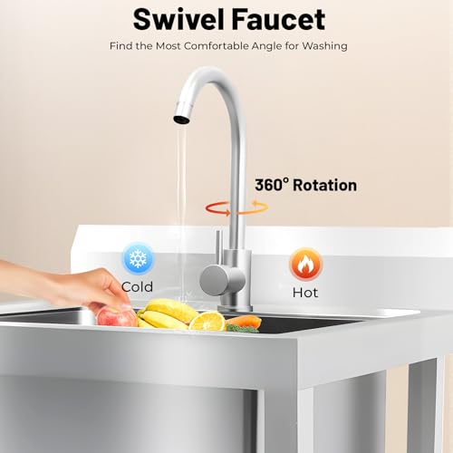 Évier en acier inoxydable de qualité supérieure 60x60 cm durable et résistant