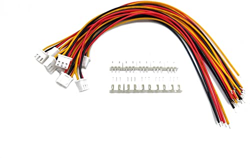 20 Sets JST XH2.54 3Pin Wire Cable Plug Connector, XH 2.54mm Pitch 3Pins Male Female with 20cm Wire 26AWG