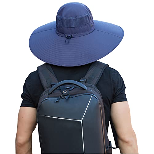 Image of Wide Brim Sun Hat for Men Women UV Protection Ventilated Summer Hats for Fishing Hiking Garden Beach
