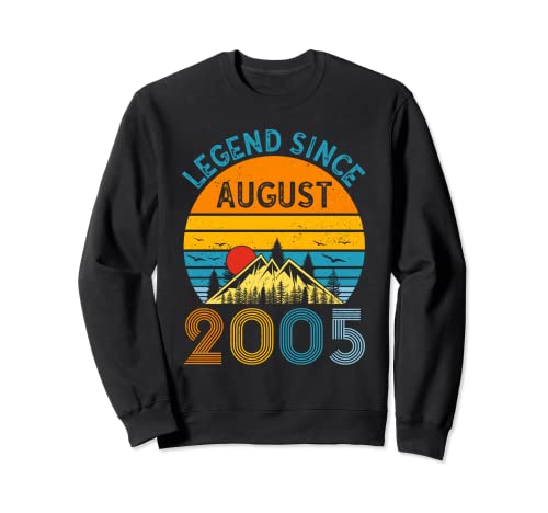 Legend Since August 2005 17th Birthday Vintage 17 Years Old Sudadera