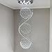 SEFINN FOUR 9 Height 79 inch Diameter 24 inch High Ceiling Light Modern Crystal Chandelier