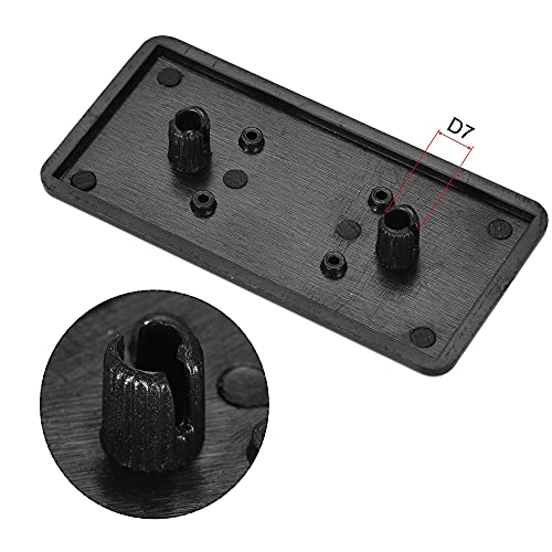 Image of uxcell 4080 EU Standard Profile End Cap, Plastic Rectangle Aluminum Extrusion Plug for Trolley, Fish Tank Rack, Storage Rack, Black 40x80mm 20pcs