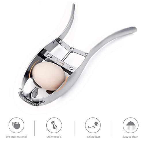 HEROPIE Egg Opener Eggshell Cracker Cutter, Stainless Steel Egg Separator Creative Kitchen Tools