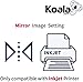 Koala Paper 28 Sheets Light Fabric Iron-on Heat Transfer Paper for Inkjet Printers 8.5x11 in DIY Customized T-shirt, Bag, Apron