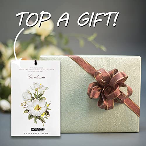 image for MYARO 12 Packs Scented Sachets for Drawer and Closet, Long-Lasting Pot