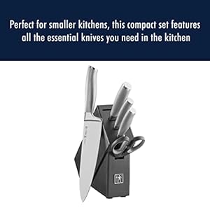 HENCKELS Modernist Razor-Sharp 6-pc Studio Knife Set, Chef Knife, Paring Knife, Utility Knife, German Engineered Informed by 100+ Years of Mastery HENCKELS Modernist Razor Sharp 6 pc Studio Knife Set Chef Knife Paring Knife Utility Knife German Engineered Informed by 100 Years of Mastery