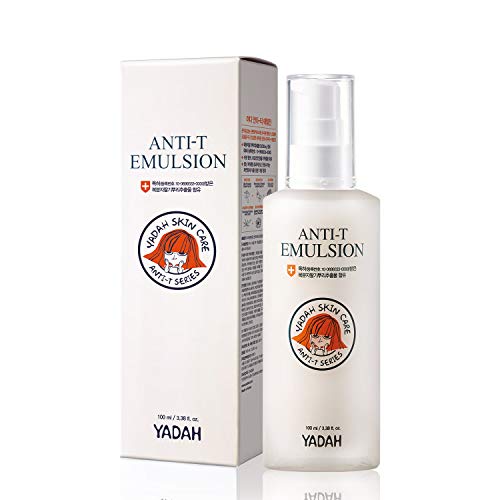 YADAH Anti Trouble Emulsion 3.38 Ounce, Korean Cruelty Free Light Non-sticky Hydrated Mild Soothing Oil Control Lotion for Acne Sensitive Skin