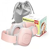 Baby Noise Cancelling Headphones for Kids up to 48 Months, Muffy Baby Ear Protection,Safe fit & Comfort Earmuffs Against Hearing Damage Improves Sleep,Pink.