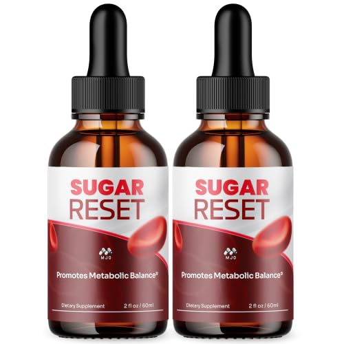 Sugar Reset Drops, SugarReset Blood Support Supplement 2-Pack 60 Servings | Sugar Reset Advanced Formula Vitamin Supplement Supporting Health and Wellness Naturally with Premium Ingredients