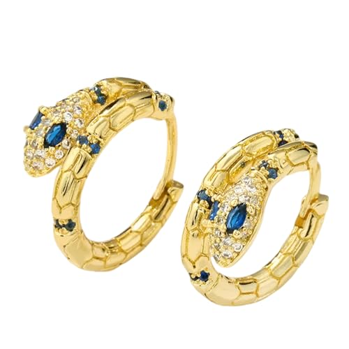 Boucles d'oreilles serpent en cristal coloré le cadeau punk idéal en argent 925