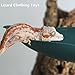 SEZDEKI Reptile Hammock with Suction Cups Plastic Leaf Hanging Bed for Crested Gecko Lizard Hideout Climbing Toys Tank Ornament Accessories for Leopard Gecko Tree Frog Snake Amphibian (Dark Green)