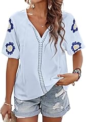 White Embroidered Tops