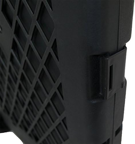 Marko Storage Solutions 35KG Folding Shopping Cart Black Plastic Heavy Duty Crate Car Camping Tidy Wheel