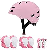 skaterhelm kinder intersport Skaterhelm Skaterhelm, Knieschoner Kinder Ellenbogenschützer Protektoren Kleinkindhelm Kopfumfang 55-57cm für Fahrrad Skateboard Scoot Helmet - Pink