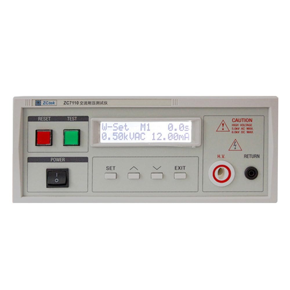 ZC7110 AC Withstanding Voltage Tester 5000V 12mA Resolution 10V Qutput Waveform Sine Wave