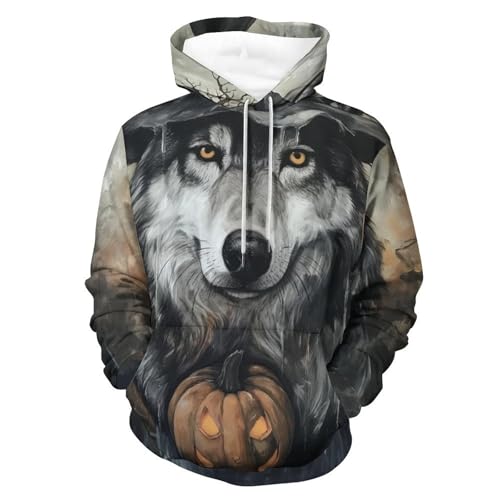 Hoodie citrouille lune du loup idéal pour vos soirées d'automne confortables