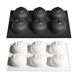 Genérico Moldes Para Hornear, Molde De Silicona De 6 Cavidades, 26.1x17.8cm, De Mousse, Para Hornear De Silicona, Alimenticio Resistente Al Calor, Para Pudín, Jalea, Galle