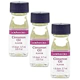 LorAnn Cinnamon Oil SS Flavor, 1 dram bottle (.0125 fl oz - 3.7ml) 3 Pack - includes a recipe