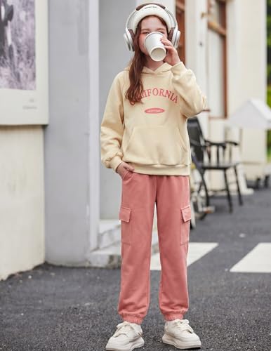 Image of Arshiner 2 Pieces Girls Outfits Fall Sweatsuits Sweatshirts and Sweatpants