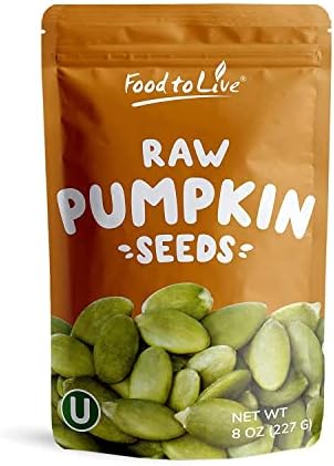 Raw Pepitas, 8 Ounces – Non-GMO Verified, Pumpkin Seed Kernels, Unsalted, No Shell, Vegan, Kosher, Keto, Bulk. Wholesome Snack. High in Protein, Essential Fatty Acids. Great for Baking, as a Topping.