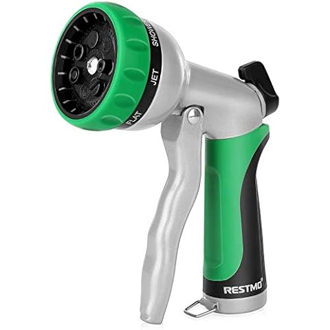 RESTMO Garden Hose Nozzle with 7 Spray Patterns Cover