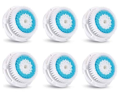 Compatible Replacement Facial Cleansing Brush Heads Replacements (6PC Blue)