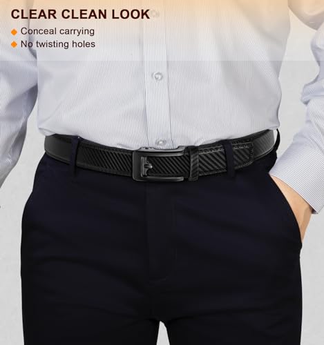 Image of BULLIANT Men's Ratchet Belt Nontrimmable-Click Belt Adjustable for Men Gift Lightweight 1 3 /8 inch