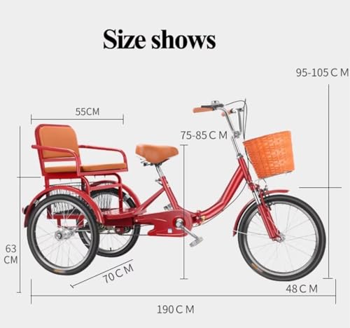 Triciclo Plegable para Adultos con Asiento Trasero miniatura 7