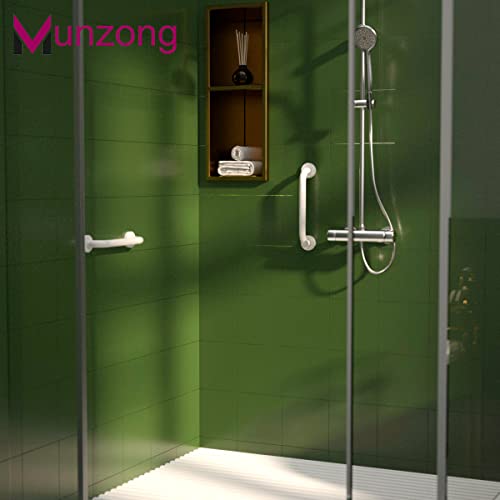 12 Inch Anti Slip Shower Grab Bar Oil Rubbed White, Munzong Bathroom Grab Bar, Knurled Bathroom Balance Bar,Safety Hand Rail Support Handicap Elderly Injury Senior Assist Bath Handle #TOP5