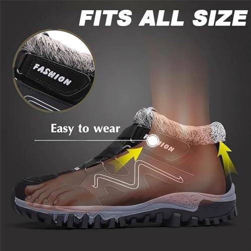Winter Boots for Women Waterproof Non Slip, Warm Fur Lined Booties for Unisex, Thick Snow Boots, Outdoor Hiking Shoes4