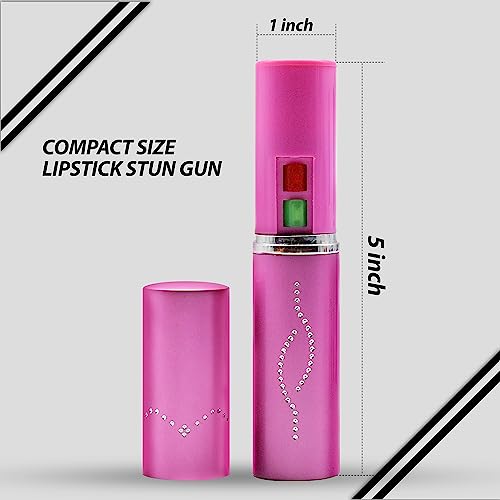 FIGHTSENSE Flashlight Lipstick Stun Gun Women Self Defense Bright Led Flashlight - Rechargeable Battery (Pink) - Thumbnail 5