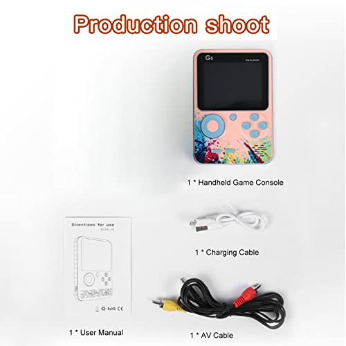 Amazm Portable Retro Handheld Game Console: Enjoy 500 Classic FC Games on a 3.0-Inch LCD Screen, Perfect for Kids and Adults, TV Connectivity for Added Gaming Excitement, Multicolor